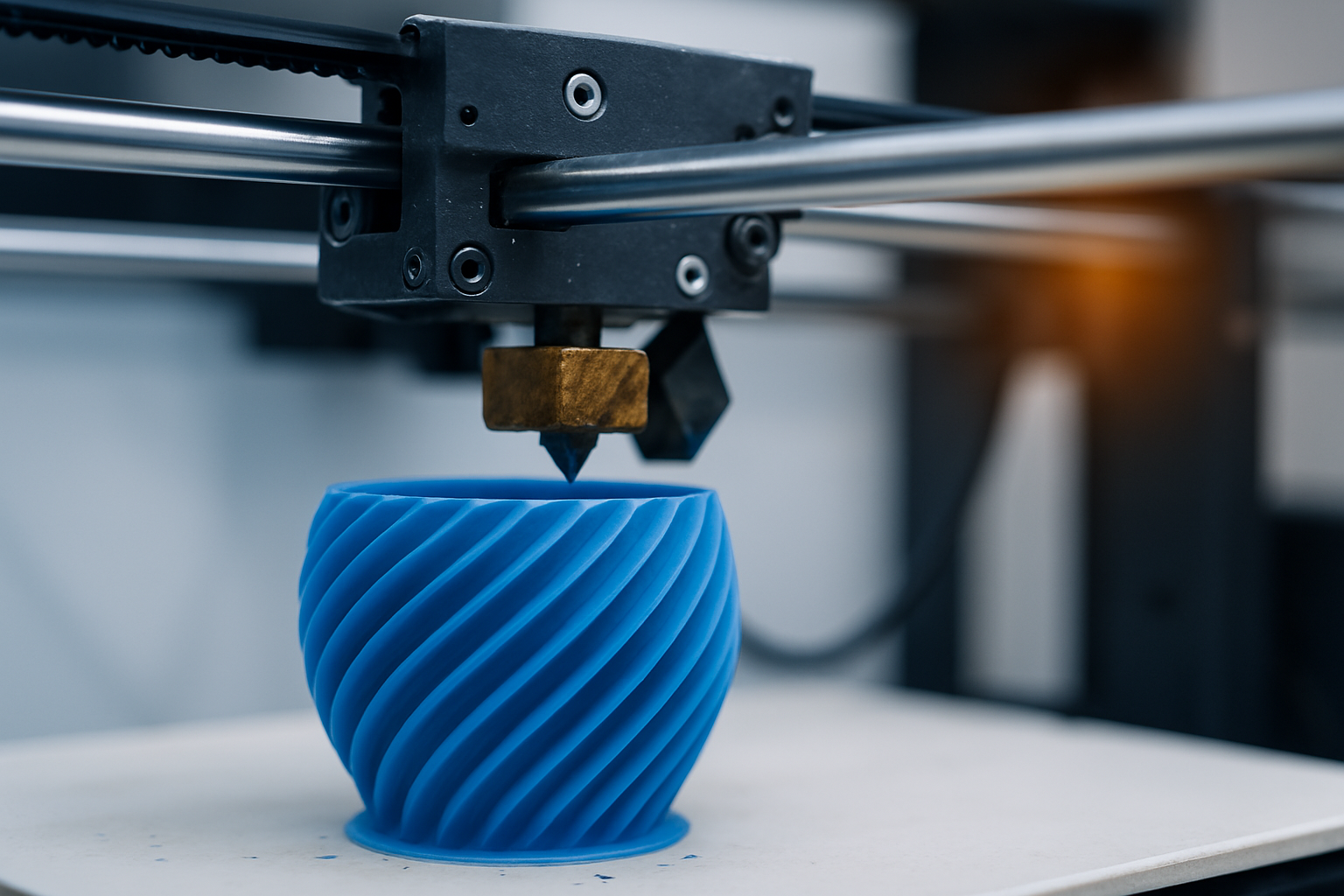 Imprimante 3D FDM en cours de fabrication additive d'une pièce technique
